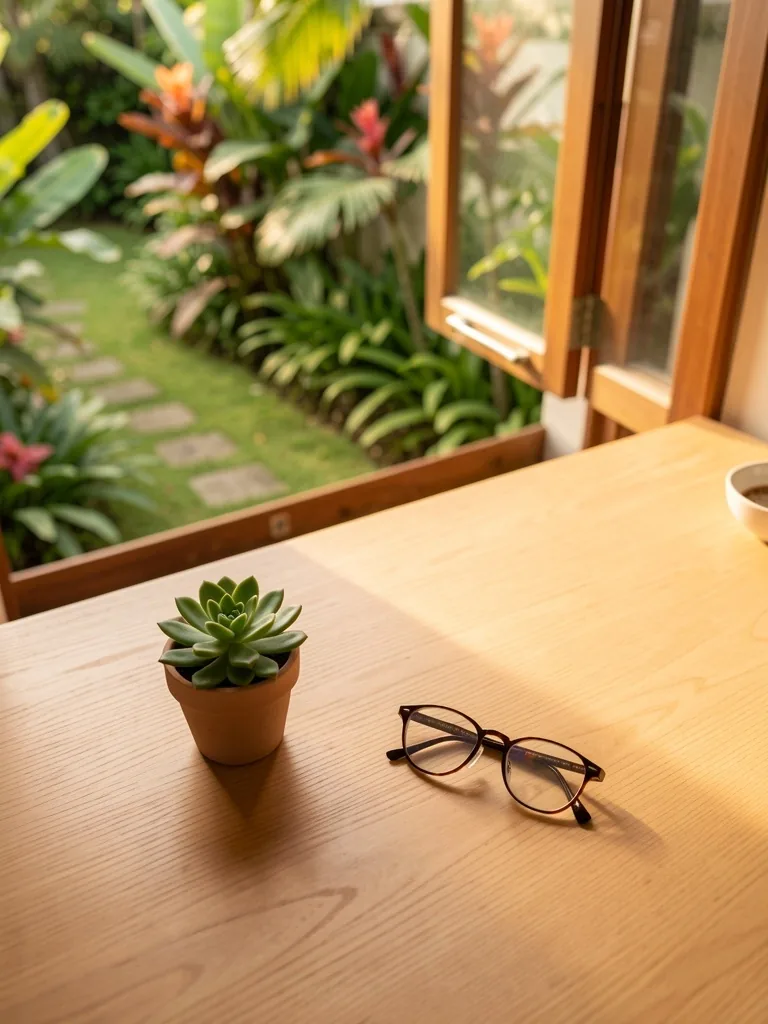 Calm minimalist workspace
